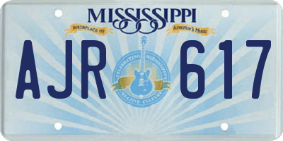MS license plate AJR617