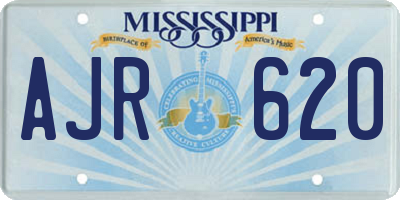 MS license plate AJR620