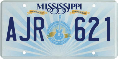 MS license plate AJR621