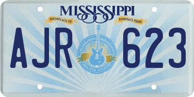 MS license plate AJR623