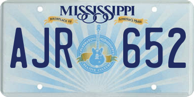 MS license plate AJR652