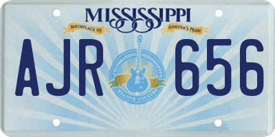 MS license plate AJR656