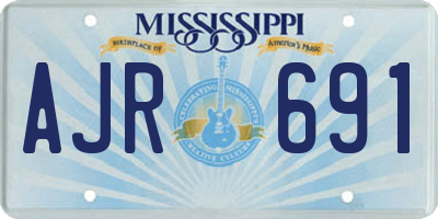 MS license plate AJR691