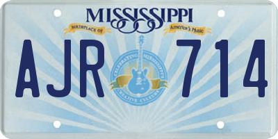 MS license plate AJR714