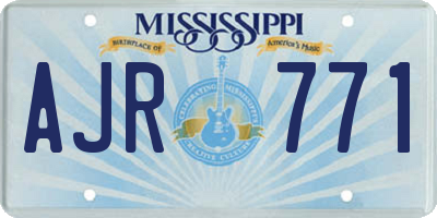 MS license plate AJR771