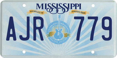 MS license plate AJR779