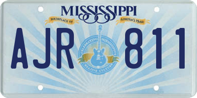 MS license plate AJR811