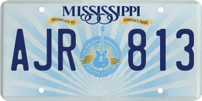 MS license plate AJR813