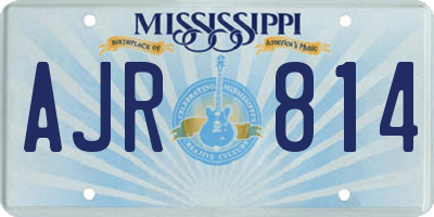 MS license plate AJR814