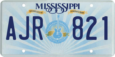 MS license plate AJR821