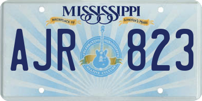MS license plate AJR823