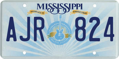 MS license plate AJR824