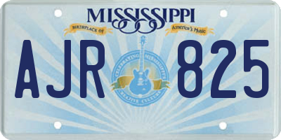 MS license plate AJR825
