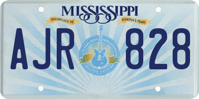 MS license plate AJR828