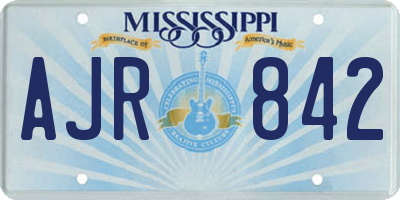 MS license plate AJR842