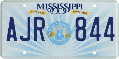 MS license plate AJR844