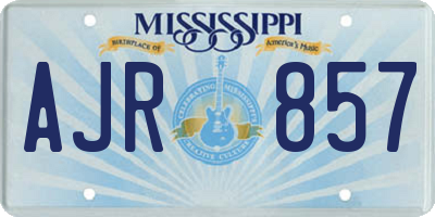 MS license plate AJR857
