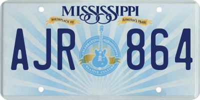 MS license plate AJR864