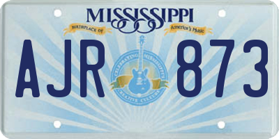 MS license plate AJR873