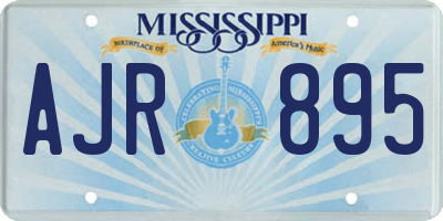 MS license plate AJR895