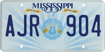 MS license plate AJR904
