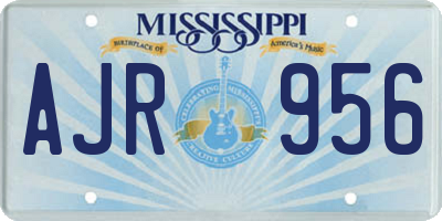 MS license plate AJR956