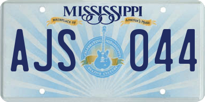 MS license plate AJS044