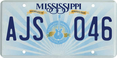 MS license plate AJS046