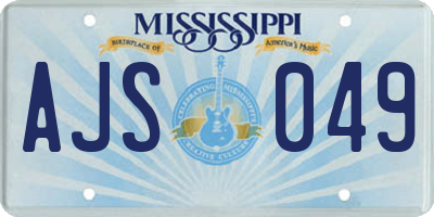 MS license plate AJS049