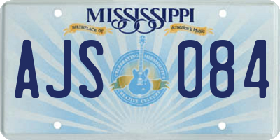 MS license plate AJS084