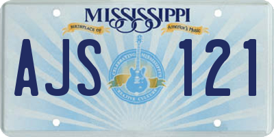 MS license plate AJS121