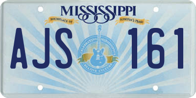 MS license plate AJS161
