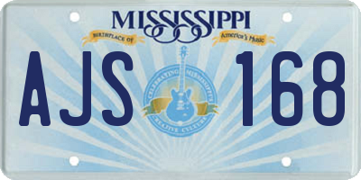MS license plate AJS168