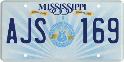 MS license plate AJS169