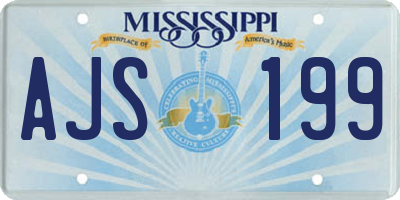 MS license plate AJS199