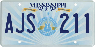 MS license plate AJS211
