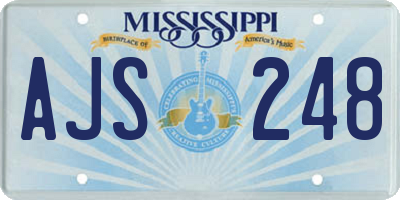 MS license plate AJS248