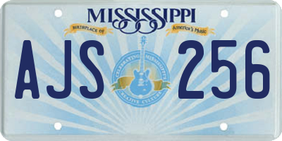 MS license plate AJS256