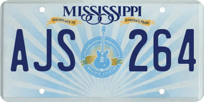 MS license plate AJS264