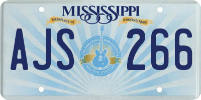 MS license plate AJS266