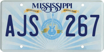 MS license plate AJS267