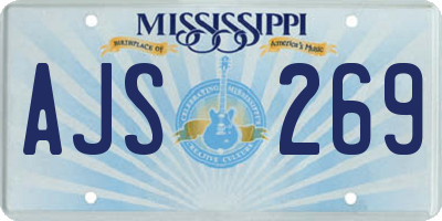 MS license plate AJS269