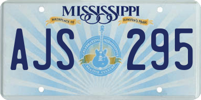 MS license plate AJS295