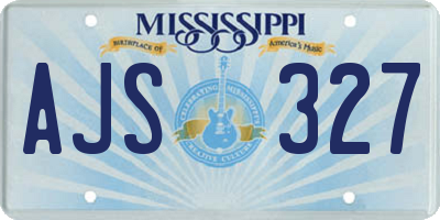 MS license plate AJS327