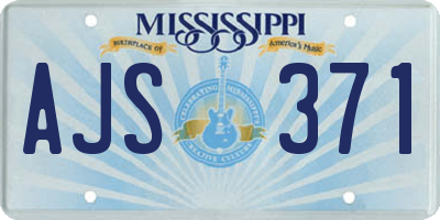 MS license plate AJS371