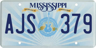MS license plate AJS379