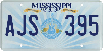 MS license plate AJS395