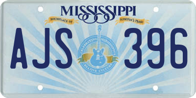 MS license plate AJS396