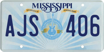 MS license plate AJS406