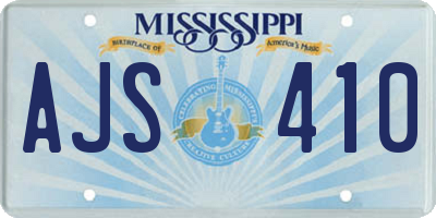 MS license plate AJS410